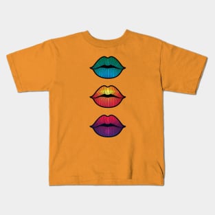 Color Kiss Lips Kids T-Shirt